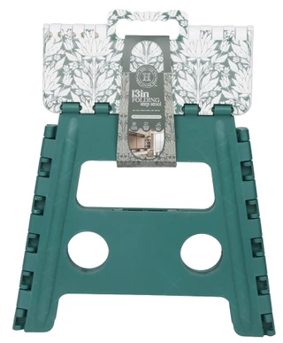 Thumbnail 1: HERITAGE LIVING 13 in Folding Step Stool with Handle 