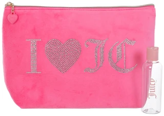 Thumbnail 1: Juicy Couture Rhinestone Travel Cosmetic Bag w/ Travel Toiletry Bottle 