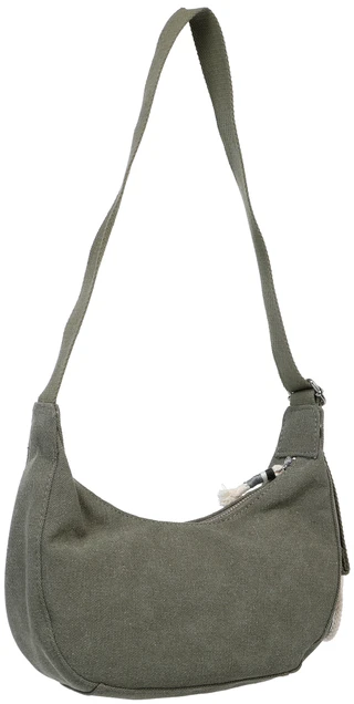Thumbnail 2: Life is Good Boots & Flowers Small Canvas Shoulder Bag with Keychain 