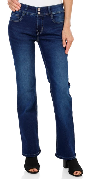 Thumbnail 1: Angels Women's Mid-Rise Curvy Bootcut Jeans  