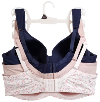 Thumbnail 2: Laura Ashley Women's 3-Pk Hidden Wire Molded Bras 