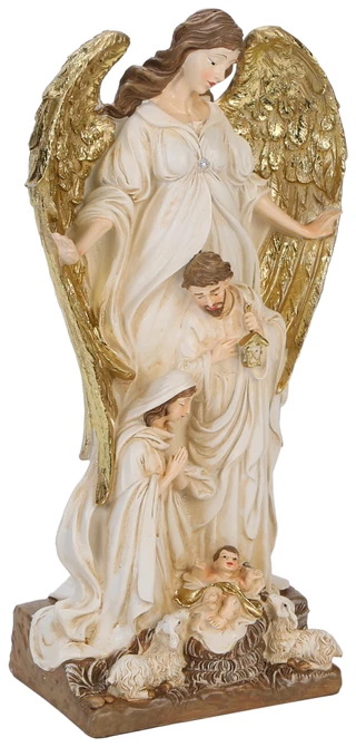 Thumbnail 1: Brighten the Season 14 in Angel Nativity Figurine  