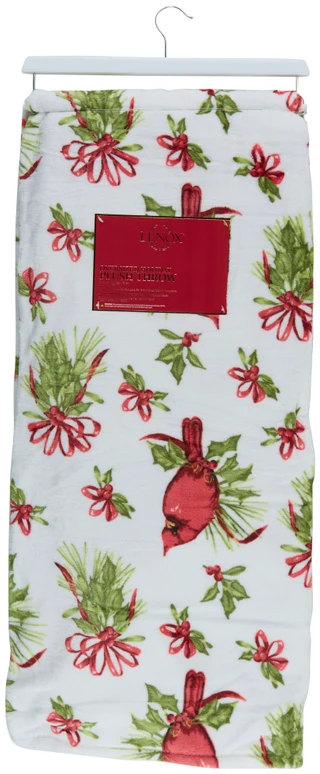 Thumbnail 2: Lenox 60x70 Holiday Cardinal Oversized Plush Throw 