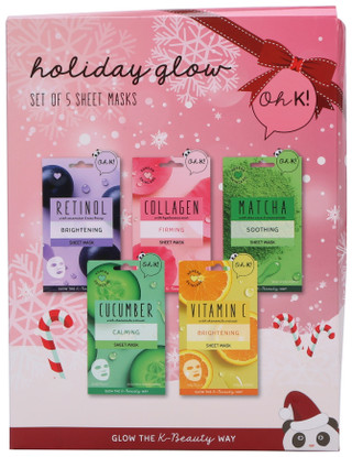 Thumbnail 1: OH K! 5 Pk Holiday Glow Masks Set 