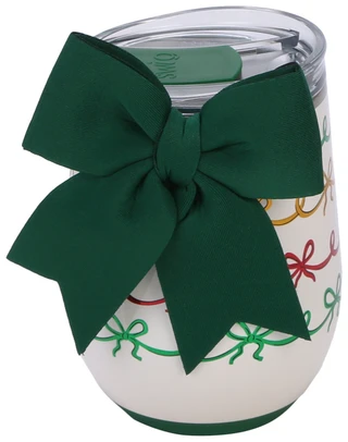 Thumbnail 1: Swig 12 oz Christmas Bow Insulated Stainless Steel Stemless Cup 