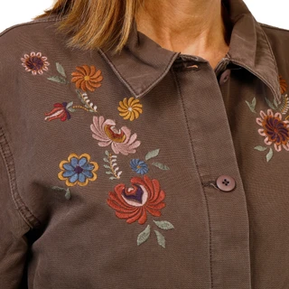Thumbnail 2: Driftwood Women's Long Sleeve Floral Embroidered Button-Front Jacket 