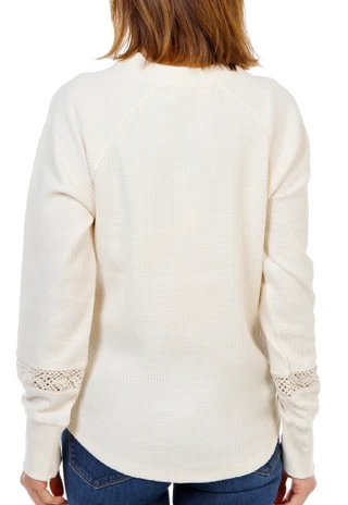 Thumbnail 3: C&C California Women's Long Sleeve Waffle Knit Top 