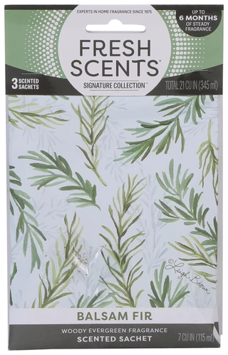 Thumbnail 1: FRESH SCENTS 3 Pk Balsam Fir Scented Satchels  