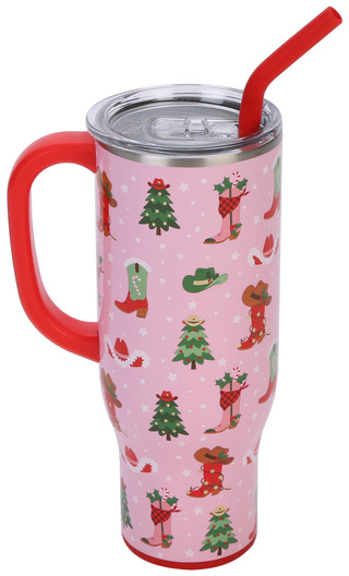 Thumbnail 1: Swig 30 oz Christmas Boots Howdy Stainless Steel Mega Mug  