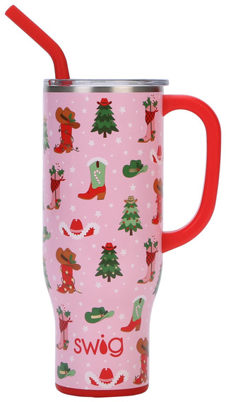 Thumbnail 2: Swig 30 oz Christmas Boots Howdy Stainless Steel Mega Mug  