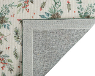 Thumbnail 2: Bells & Mistletoe 27x45 Christmas Pinecones Accent Rug 