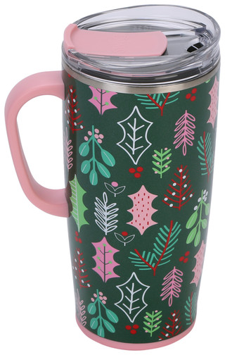 Thumbnail 1: Swig 22 oz Merry Mistletoe Christmas Travel Mug  