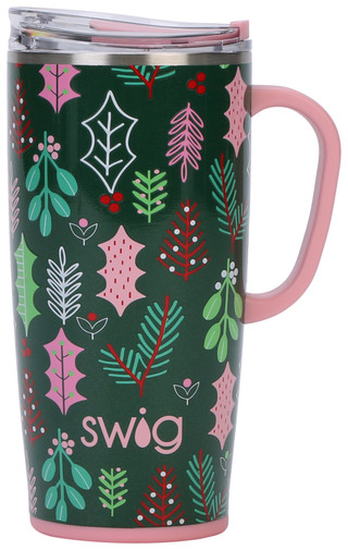 Thumbnail 2: Swig 22 oz Merry Mistletoe Christmas Travel Mug  
