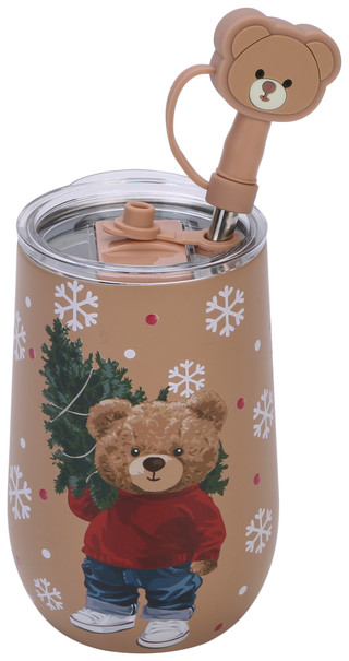 Thumbnail 1: Home Essentials 13 oz Teddy Bear Stemless Sipper  