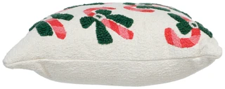 Thumbnail 2: Happy Holidays 18x18 Candy Cane Christmas Decorative Pillow  