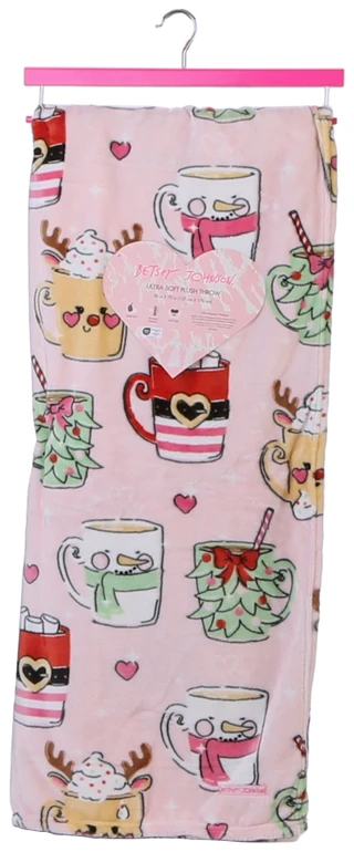 Thumbnail 1: Betsey Johnson 50x70 Ultra Soft Christmas Mug Print Plush Throw Blanket  