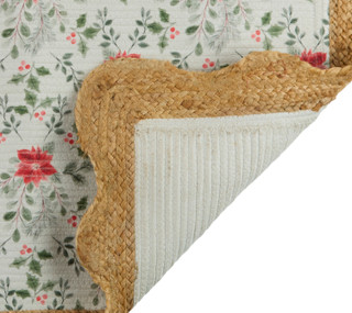 Thumbnail 2: Bells & Mistletoe 27x45 Christmas Botanica Accent Rug  