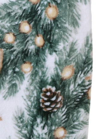 Thumbnail 2: Nicole Miller 50x70 Christmas Wreath and Bow Plush Blanket  