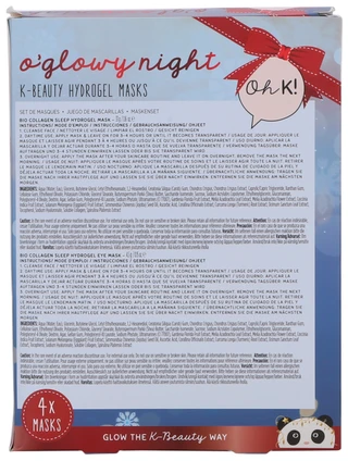 Thumbnail 2: OH K! 4 Pk Christmas O' Glory Night  K-Beauty Hydrogel Masks 