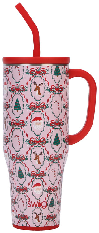 Thumbnail 2: Swig 40 oz Christmas Cameos Stainless Steel Mega Mug   