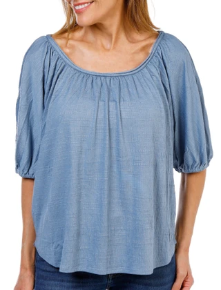 Thumbnail 1: MAX STUDIO Women's Short Sleeve Scoop Neck Top 