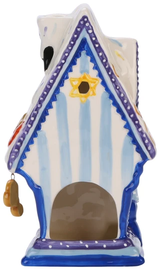 Thumbnail 2: BLUE SKY 7.5 In Bakery Hanukkah Tea Light Candle House Decor  