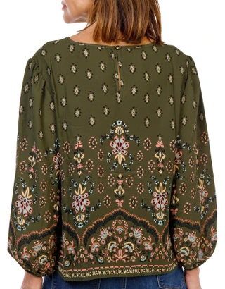 Thumbnail 3: Nanette Lepore Women's Long Sleeve Print Top 