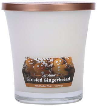 Thumbnail 2: Carolina 17 oz Christmas Frosted Gingerbread Scented Candle 