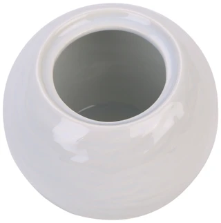 Thumbnail 2: Nicole Miller 4 In Glossy White Sugar Jar with Lid 