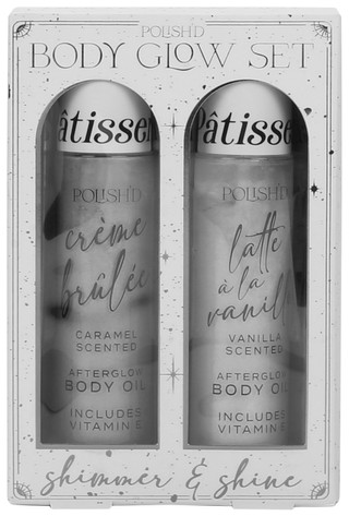 Thumbnail 1: Polish'D 2 Pk Caramel & Vanilla Scented Afterglow Body Oil 