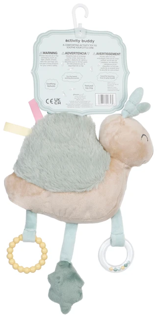 Thumbnail 2: Dream Gro Baby Stroller Activity Snail Crinkle Rattle Engagement Toy 