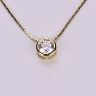 Thumbnail 2: Olivia and Jackson Women's Sterling Silver Cubic Zirconia Pendant Necklace 