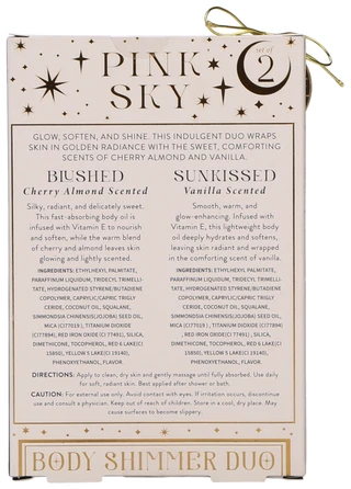 Thumbnail 2: Pink Sky 2 Pk Cherry Almond & Vanilla Illuminating Body Shimmer Duo 