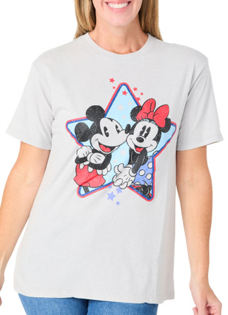 Thumbnail 1: MICKEY MOUSE MINNIE MOUSE Juniors Mickey Mouse Wish Stars Tee 