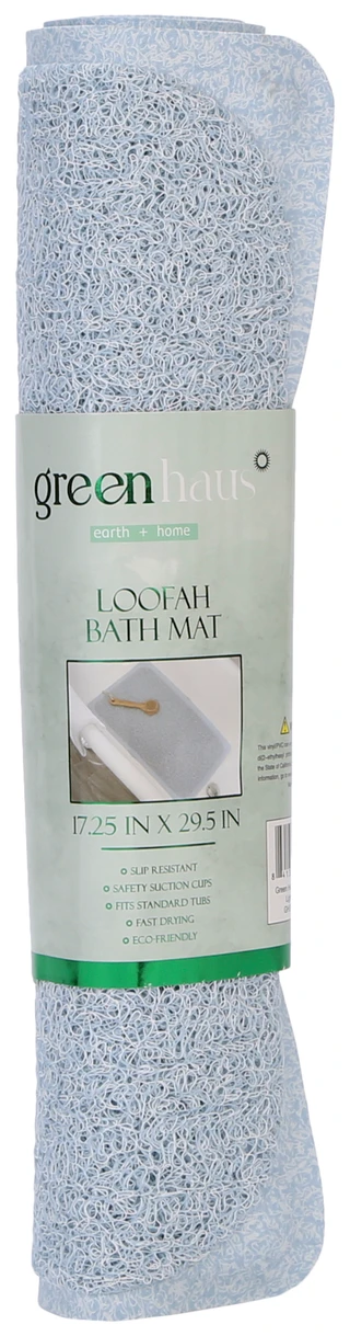 Thumbnail 1: Green Haus 17.25x29.5 Slip Resistant Loofah Bath Mat w/ Suction Cups 