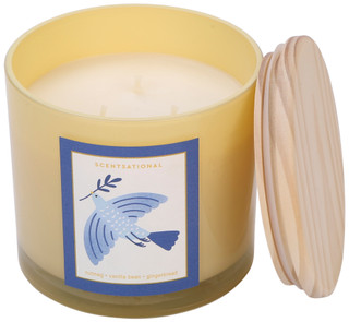 Thumbnail 1: SCENTSATIONAL 26 oz Nutmeg Vanilla Bean Gingerbread 3 Wick Candle  
