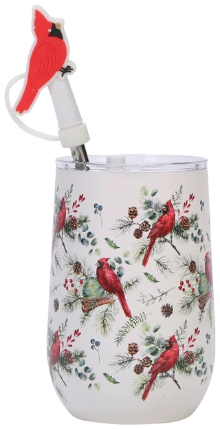 Thumbnail 2: Home Essentials 13 oz Holiday Cardinal Stemless Sipper  