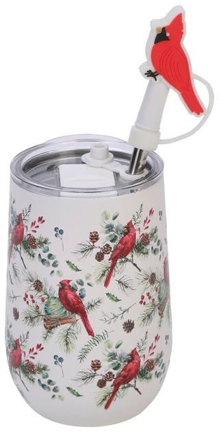 Thumbnail 1: Home Essentials 13 oz Holiday Cardinal Stemless Sipper  