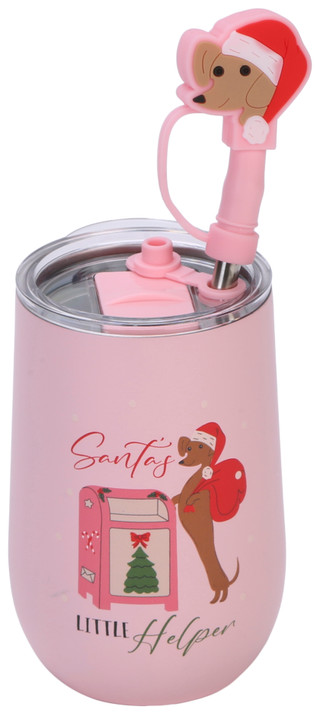Thumbnail 1: Home Essentials 13 oz Santa's Little Helper Stemless Sipper 
