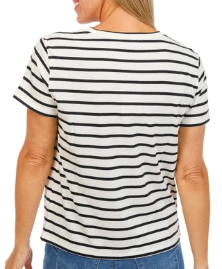 Thumbnail 3: Philosophy Women's Short Sleeve Fish Embroidered Top 