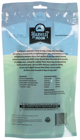 Thumbnail 2: Harvest Moon 3 Pk Hide Free Puffed Peanut Butter Braided Twist Dog Treats 