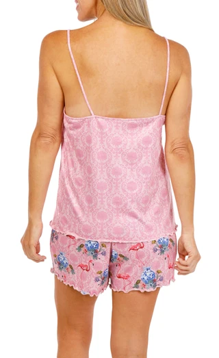 Thumbnail 5: SECONDARY Women's 3 Pk Damask Flamingo Cardigan Sleep Set 