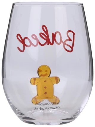 Thumbnail 2: Mud Pie Gingerbread Icon Baked Wine Glass 