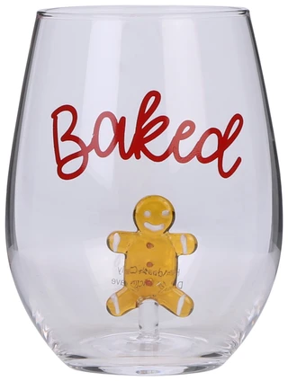Thumbnail 3: Mud Pie Gingerbread Icon Baked Wine Glass 