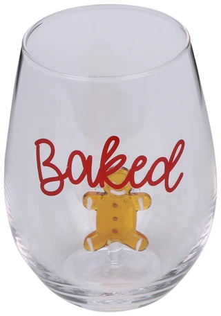 Thumbnail 1: Mud Pie Gingerbread Icon Baked Wine Glass 