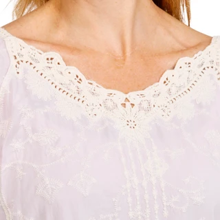 Thumbnail 2: Democracy Women's Crochet Flutter Sleeve Top 