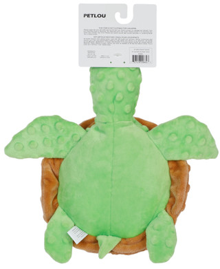 Thumbnail 2: Pet Lou Plush Turtle Squeak Pet Toy  