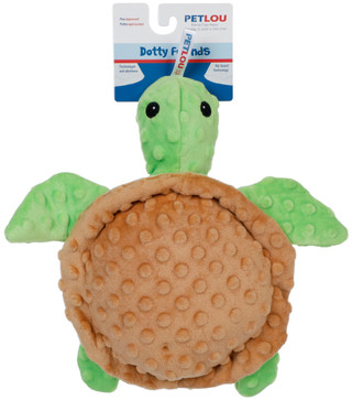 Thumbnail 1: Pet Lou Plush Turtle Squeak Pet Toy  
