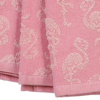 Thumbnail 2: Oeko Tex 3 Pk 18x28 Flamingo Print Kitchen Towels 