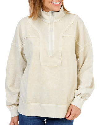 Thumbnail 1: Blu Pepper Juniors Active Long Sleeve 1/4 Zip Pullover 
